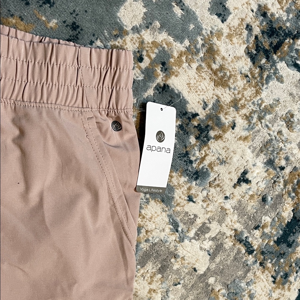 Apana Light Blush Pink Women’s Lightweight Pants 5 Pocket XL NWT - Picture 2 of 4